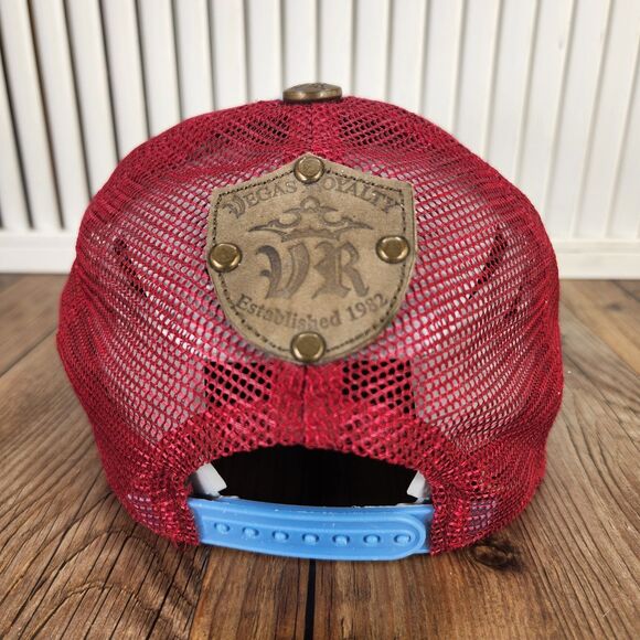 VTG Vegas Royalty Live Fast Rock Legend Couture Killer Trucker Hat Cap Blue Red main image 10
